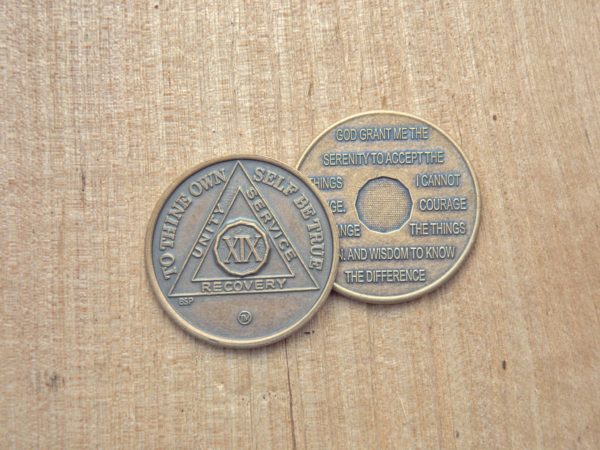 Bronze mønt 19 år