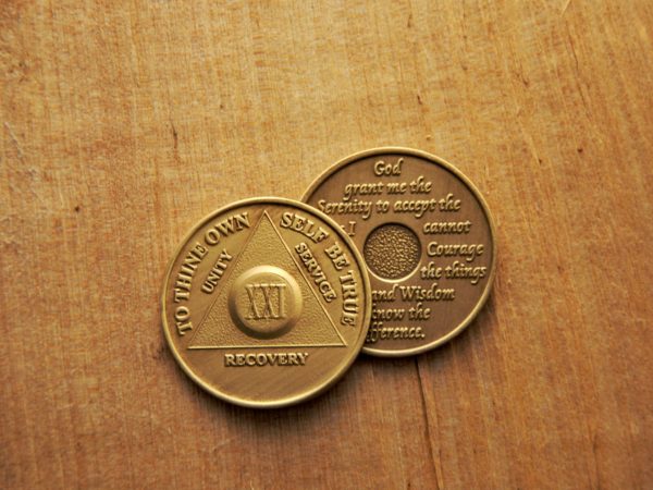 Bronze mønt 21 år