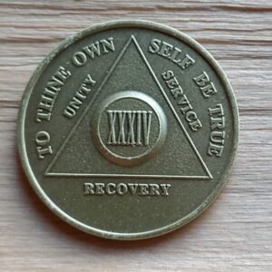 Bronze mønt 34 år
