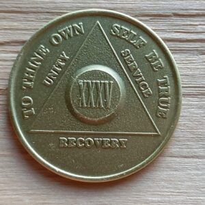 Bronze mønt 35 år